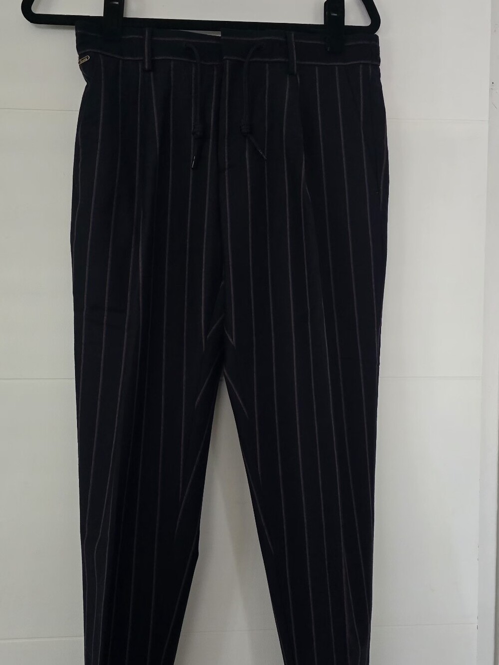 Scotch & Soda "The Blake" 100% Virgin Wool Pinstripe Trousers Navy W29/L32